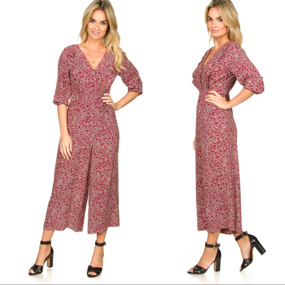ba&sh Cloy Floral  jumpsuit